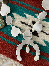 Load image into Gallery viewer, Handmade Sterling Silver Palomino with Golden Hills Turquoise Naja Style Necklace Signed
