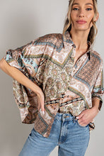 Load image into Gallery viewer, Printed Half Sleeve Blouse Top
