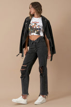 Load image into Gallery viewer, FLIPPED WAIST STRAIGHT JEANS
