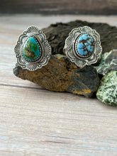 Load image into Gallery viewer, Handmade Sterling Silver Golden Hills, Sonoran Mountain Turquoise Adjustable Ring
