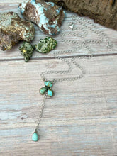 Load image into Gallery viewer, Handmade Sterling Silver Number 8 Turquoise Drop Necklace Signed
