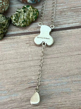Load image into Gallery viewer, Handmade Sterling Silver Number 8 Turquoise Drop Necklace Signed
