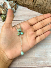 Load image into Gallery viewer, Handmade Sterling Silver Number 8 Turquoise Drop Necklace Signed
