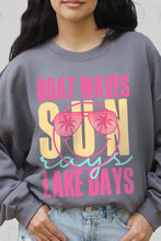Load image into Gallery viewer, Boat Waves Sun Rays Graphic Fleece Sweatshirts
