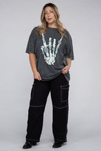 Load image into Gallery viewer, Plus Skeleton Rock Hand Sign Graphic Top
