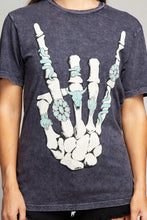 Load image into Gallery viewer, Skeleton Rock Hand Sign Graphic Top
