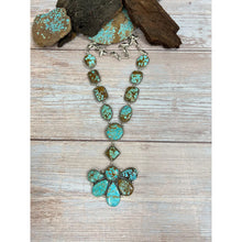 Load image into Gallery viewer, Handmade Sterling Silver Number 8 Turquoise Necklace with Signed
