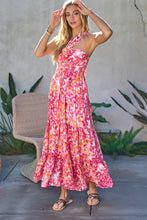 Load image into Gallery viewer, Printed Smocked Ruffle Maxi Dress
