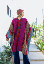 Load image into Gallery viewer, Boho Crochet Patterned Kimono Knit Cardigan
