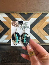 Load image into Gallery viewer, Genuine Leather And Turquoise Earrings

