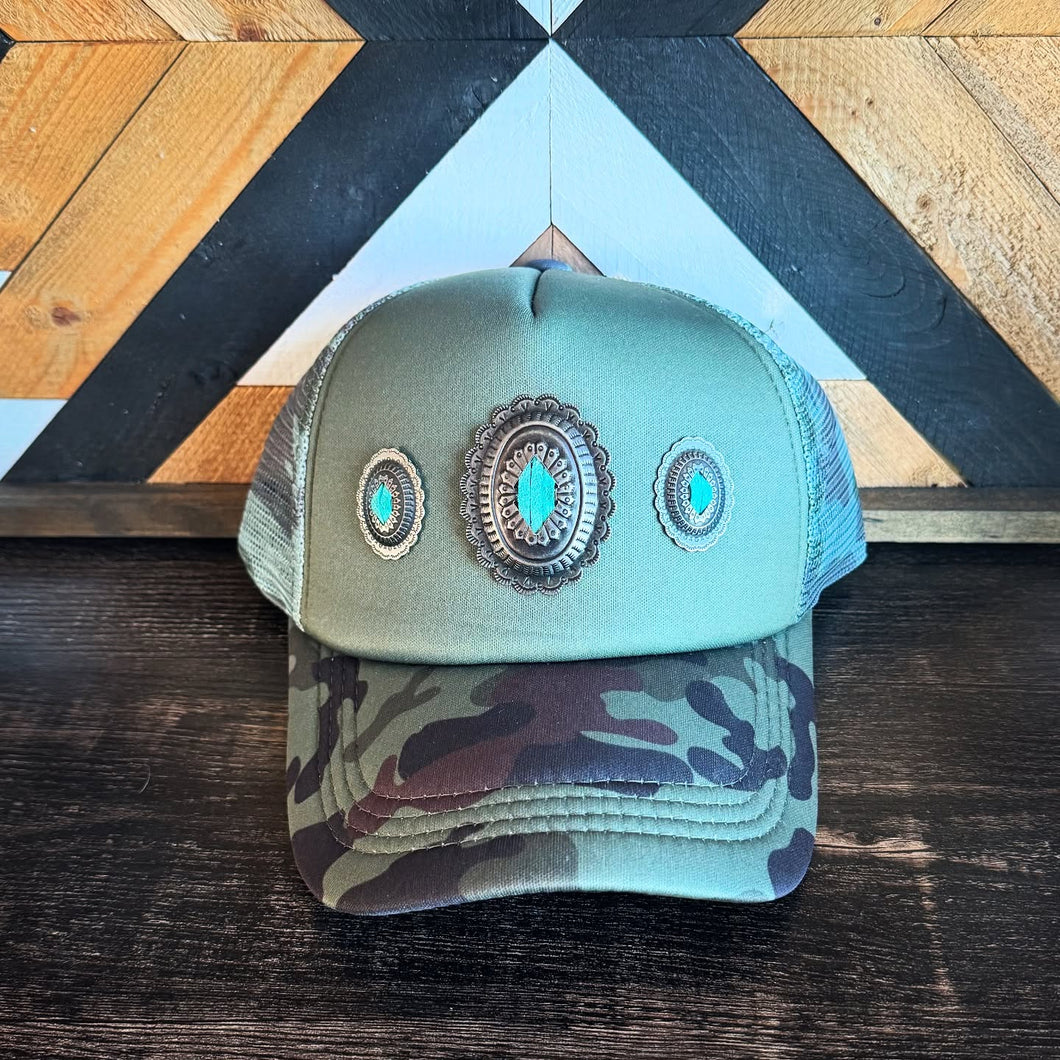 Concho Trucker Hat Camo