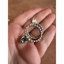 Load image into Gallery viewer, Handmade Turquoise &amp; Sterling Silver Hoop Earrings More Matrix
