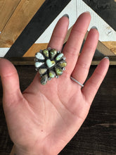 Load image into Gallery viewer, Palomino Turquoise Cluster Ring
