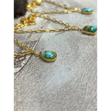 Load image into Gallery viewer, “the Golden Collection” Handmade Natural Sonoran Mountain Turquoise Necklace

