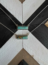 Load image into Gallery viewer, Handmade Sterling Silver Kingman Turquoise Bar Necklaces
