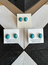 Load image into Gallery viewer, Beautiful Navajo Turquoise and Sterling Silver Studs
