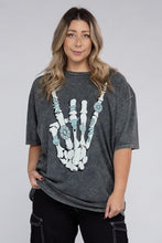 Load image into Gallery viewer, Plus Skeleton Rock Hand Sign Graphic Top
