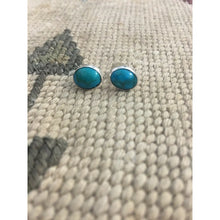 Load image into Gallery viewer, Beautiful Navajo Turquoise and Sterling Silver Studs
