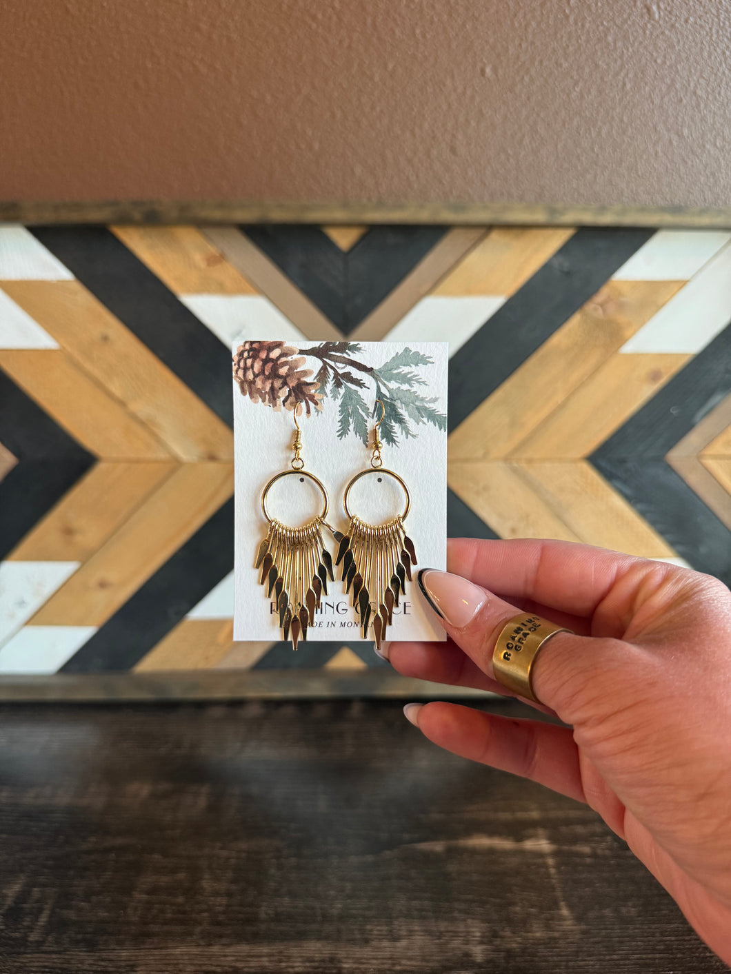 Gold Dangles Earrings