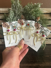 Load image into Gallery viewer, Gold Bow Earrings

