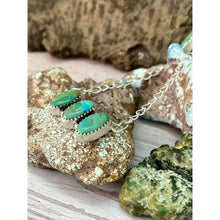 Load image into Gallery viewer, Handmade Sterling Silver Kingman Turquoise Necklace with Signed
