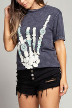 Load image into Gallery viewer, Skeleton Rock Hand Sign Graphic Top
