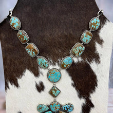 Load image into Gallery viewer, Handmade Sterling Silver Number 8 Turquoise Necklace with Signed
