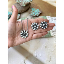 Load image into Gallery viewer, Handmade Sterling Silver Multi Stone Necklace Earrings Set with Signed
