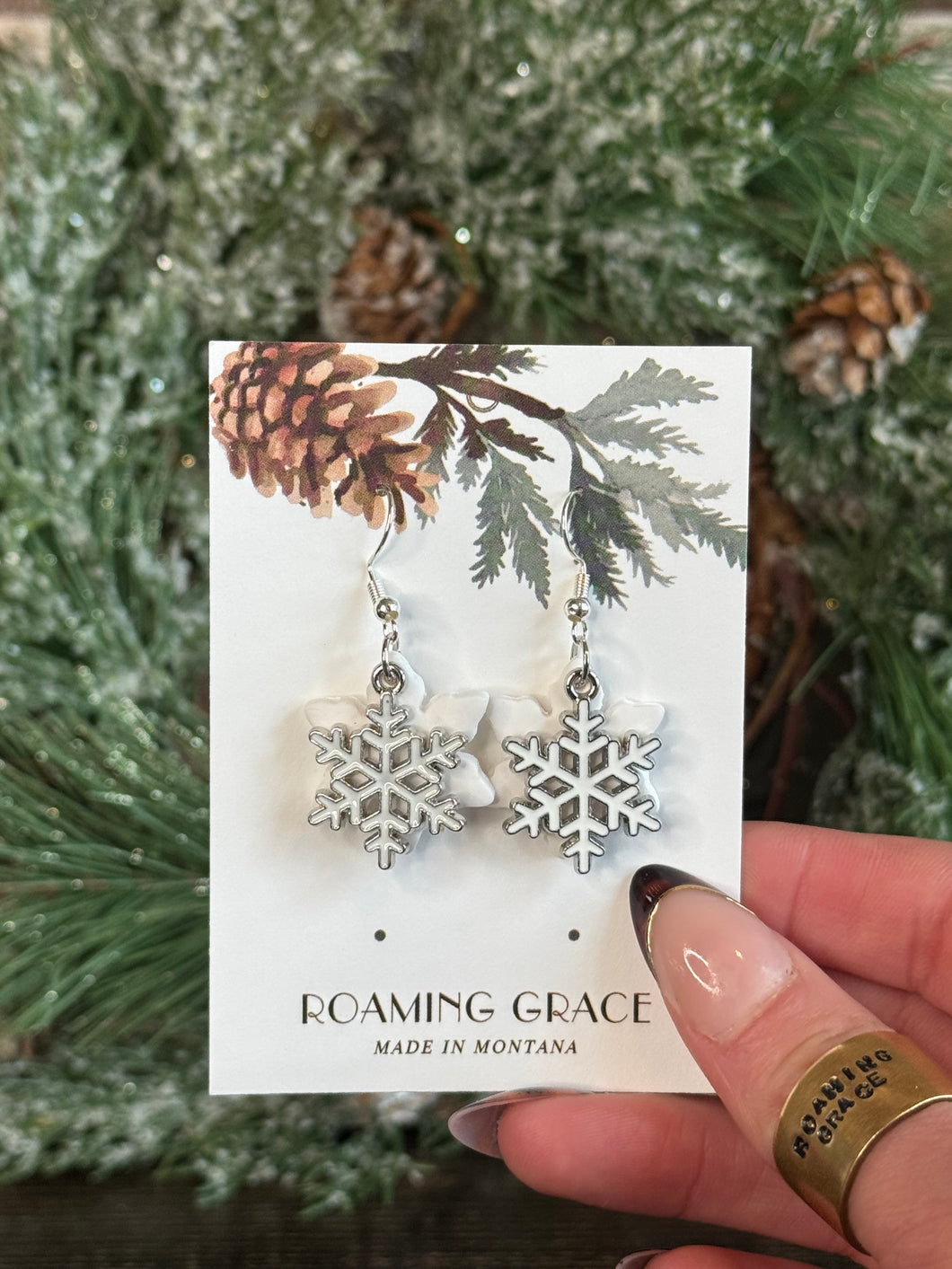Snowflake Detailed Earrings