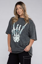 Load image into Gallery viewer, Plus Skeleton Rock Hand Sign Graphic Top
