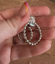 Load image into Gallery viewer, Genuine Sterling Silver And Turquoise Hoops
