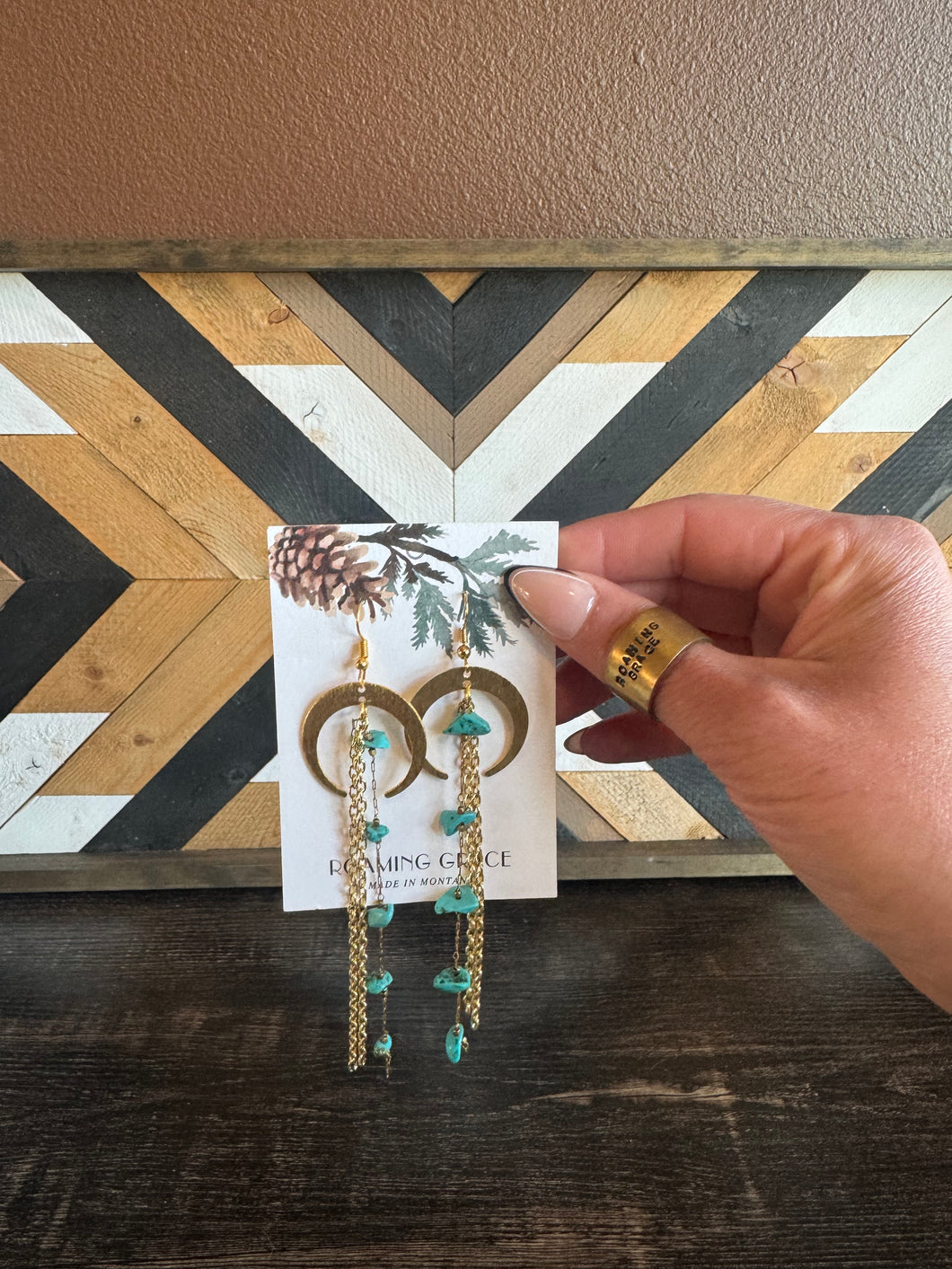 Turquoise Statement Dangle Earrings