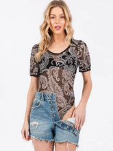 Load image into Gallery viewer, Paisley Mesh Bodysuit
