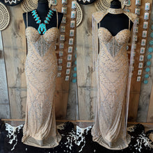 Load image into Gallery viewer, Hattie Rhinestone Embellished Mermaid Maxi Dress
