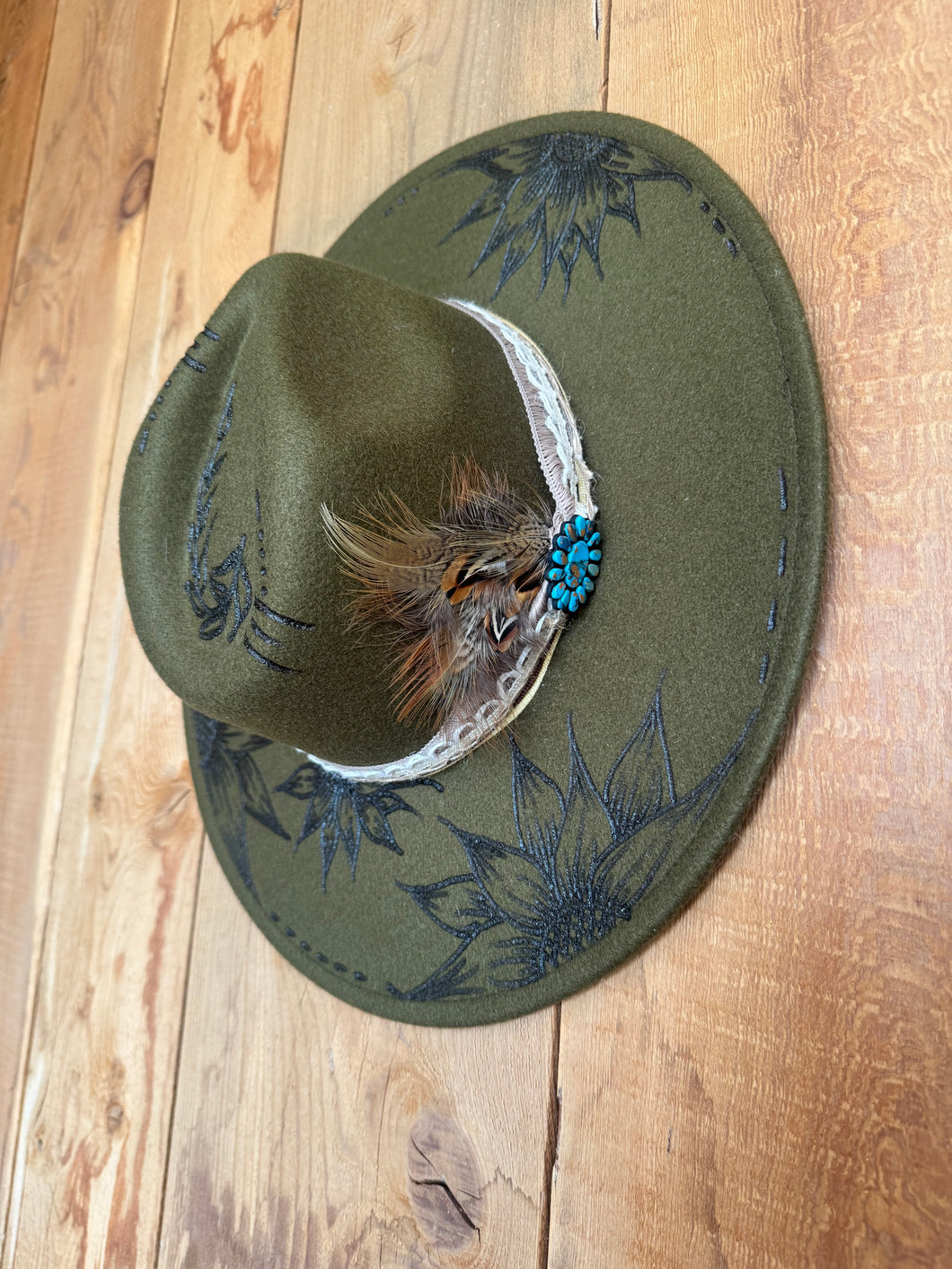 Olive Burnt Hat
