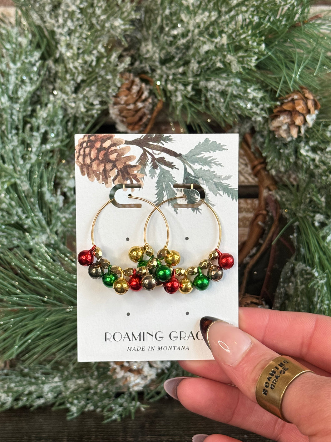 Tiny Bell Hoop Earrings