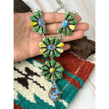 Load image into Gallery viewer, Handmade Sterling Silver Palomino with Golden Hills and Sonoran Mountain Turquoise Necklace Signed
