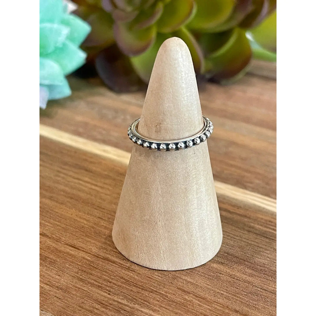 Beautiful Handmade 2mm Sterling Silver Adjustable Ring