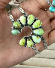 Load image into Gallery viewer, HANDMADE STERLING SILVER MULTI STONE CUFF BRACELET "SIGNED”
