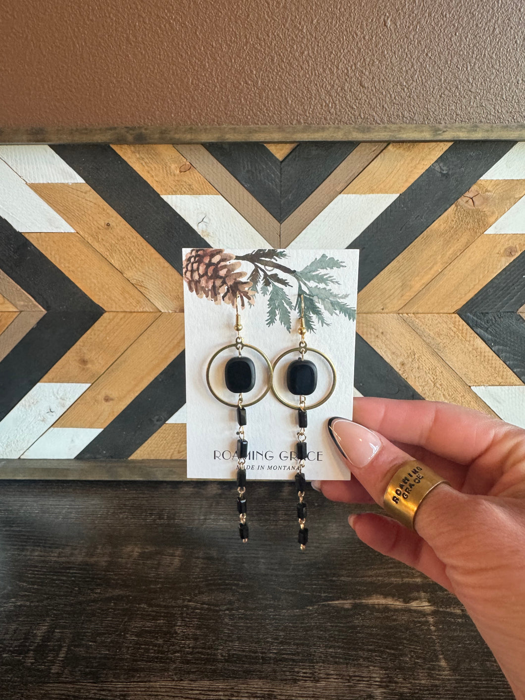 Black Boho Earrings