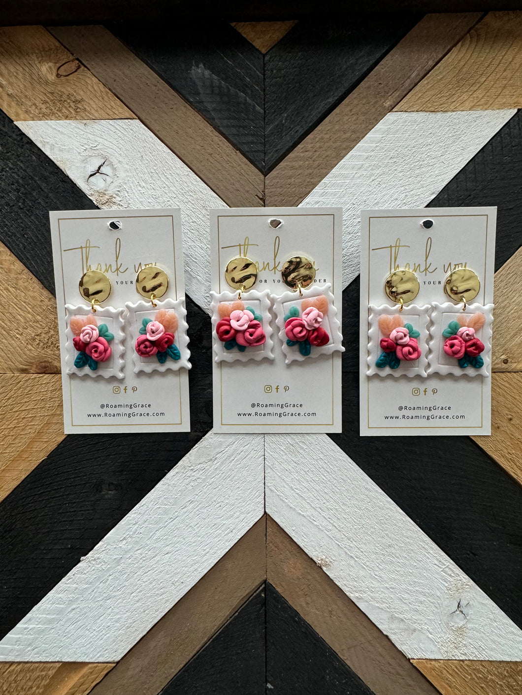 Framed Floral Earrings