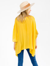 Load image into Gallery viewer, Pop of sunshine lace kimono blouse

