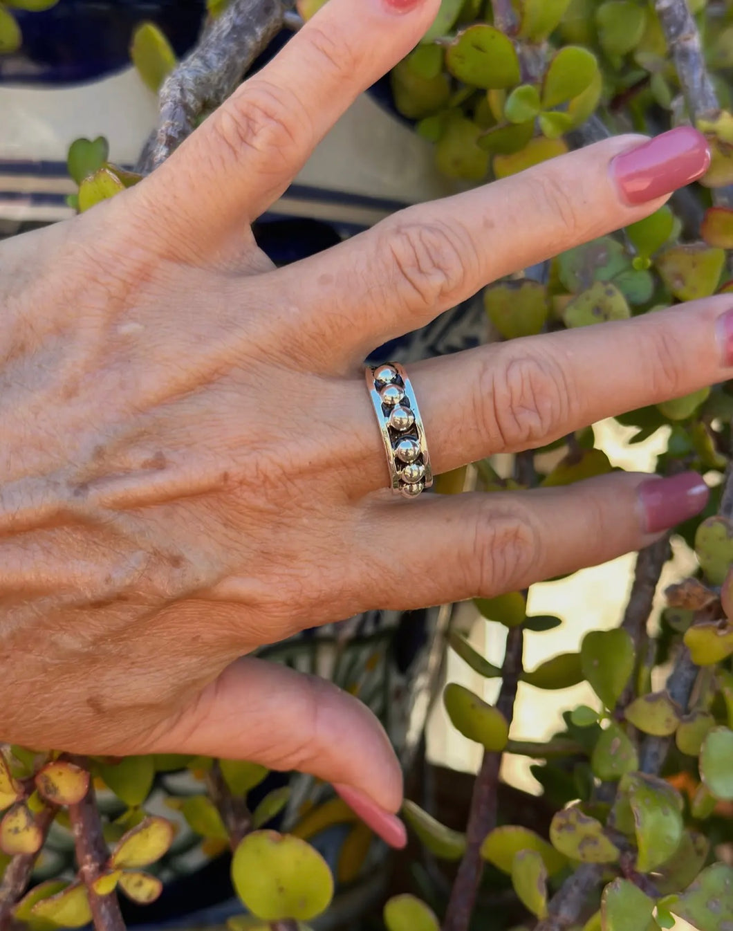 Handmade Sterling Silver 4mm Rocker Stacker Band￼