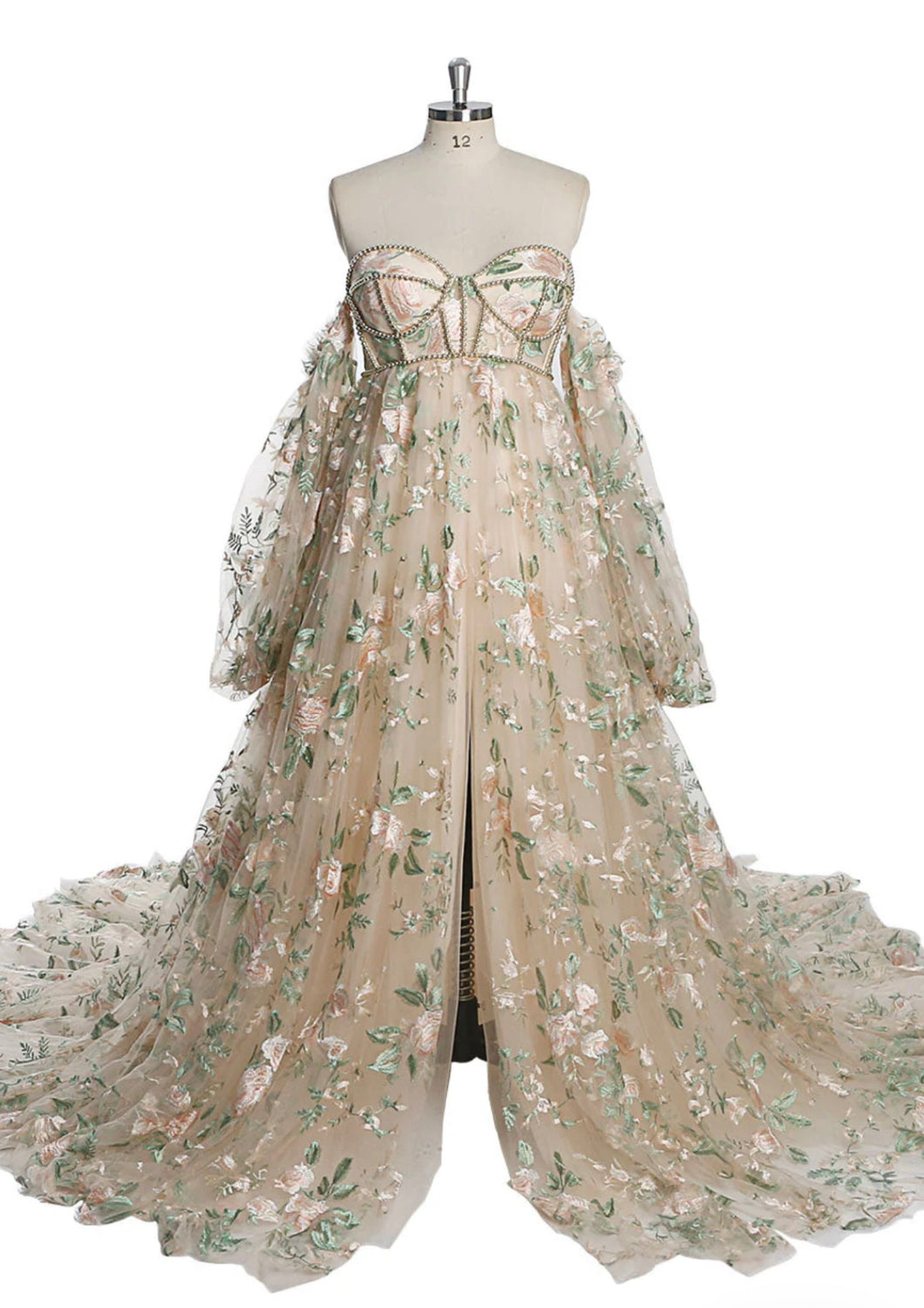 Bridget Floral Pearl Dress Rental