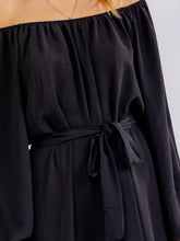 Load image into Gallery viewer, Midnight Mesa Off Shoulder Maxi Dress
