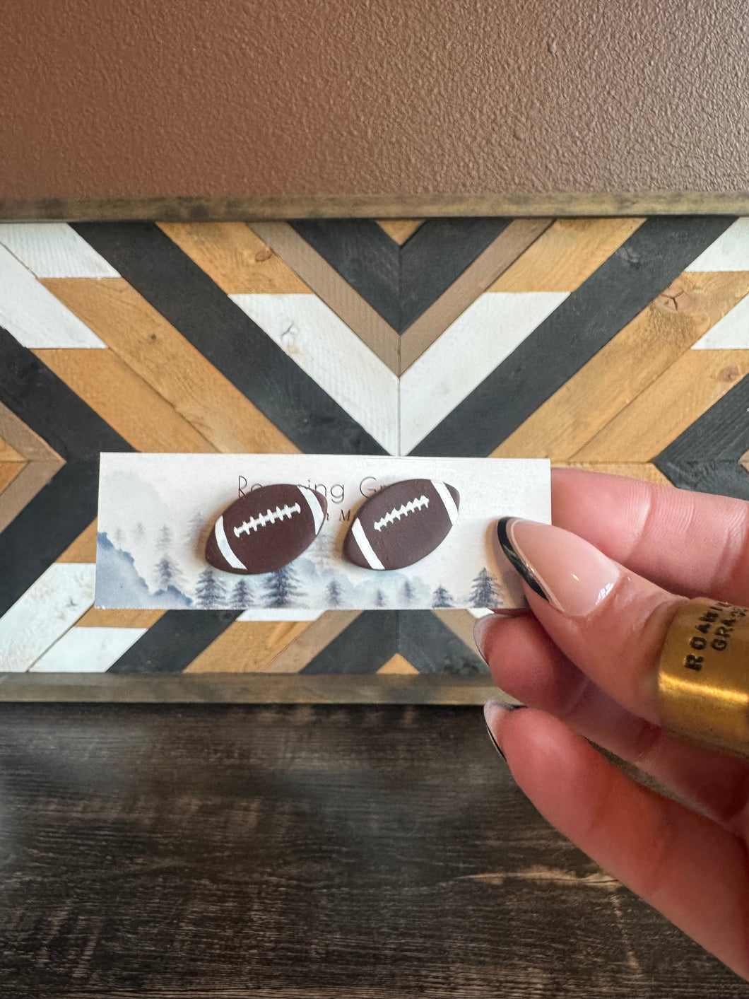 Football Stud Earrings