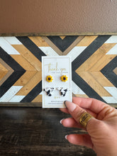 Load image into Gallery viewer, Cows And Flower Stud Pack Earrings
