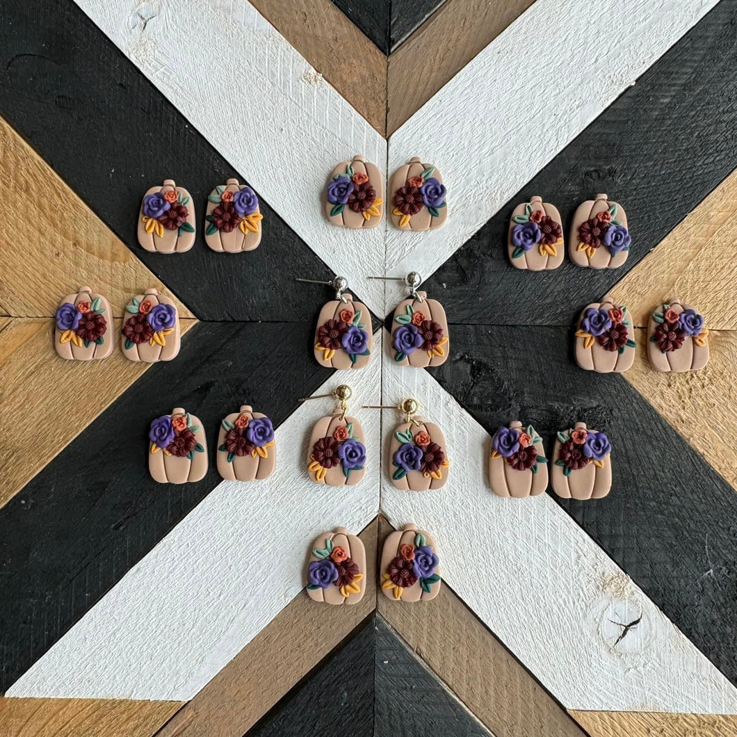 Flora Pumpkin Earrings