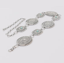 Load image into Gallery viewer, Vintage Style Engraved Western Chain Belt
