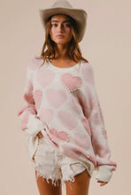 Load image into Gallery viewer, Heart Sweater Top with Pearl Detail ￼
